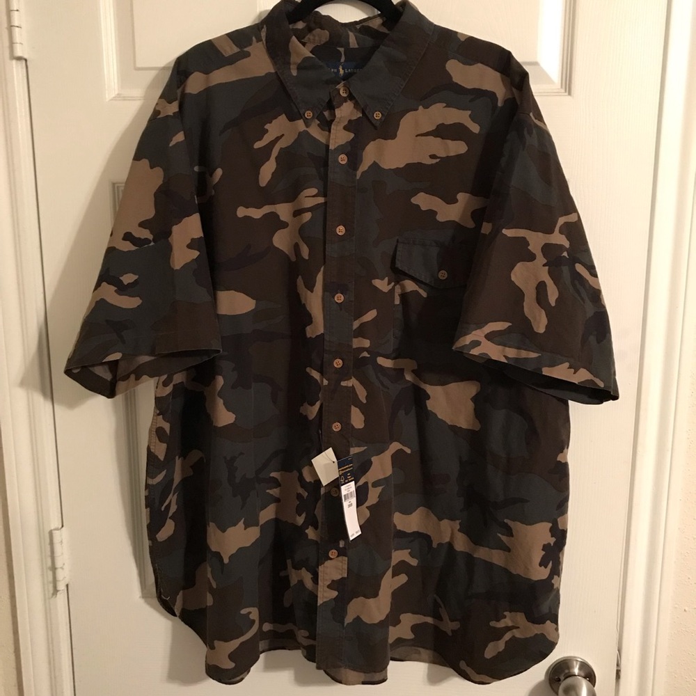 Ralph Lauren Men’s Camo Short Sleeve Button Shirt